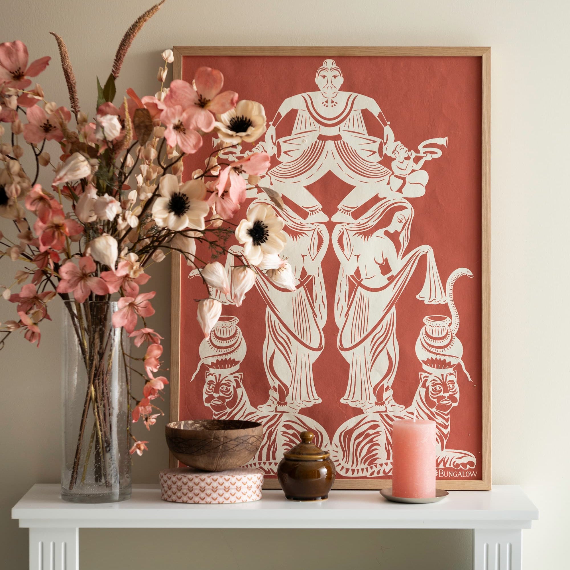 Poster Tiger Brickred 50x70