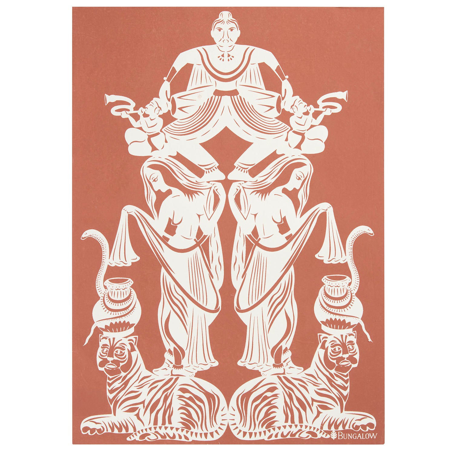 Poster Tiger Brickred 50x70