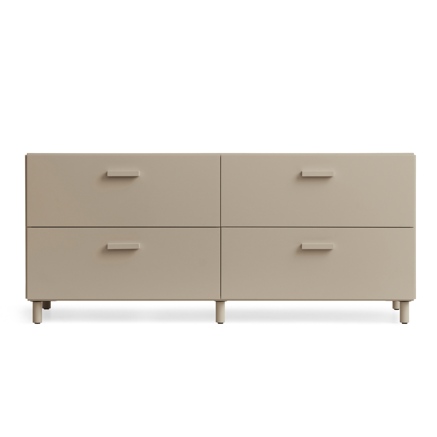 Relief Kommode Lav m/ben Beige