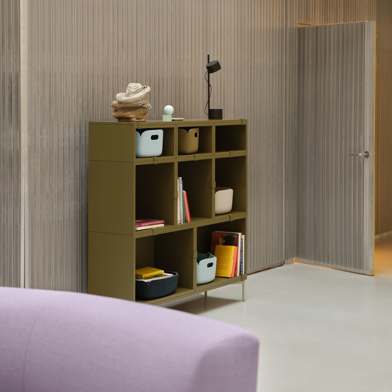 Restore Basket Light Blue 28x28cm