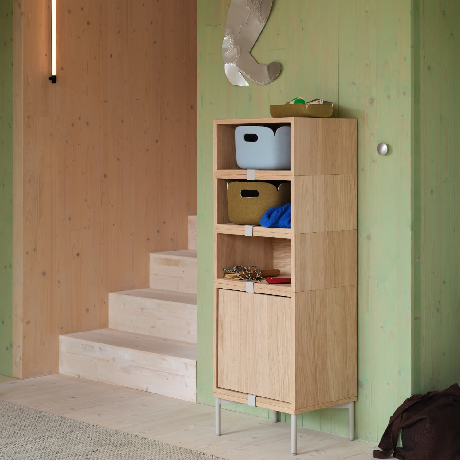 Restore Basket Light Blue 28x28cm