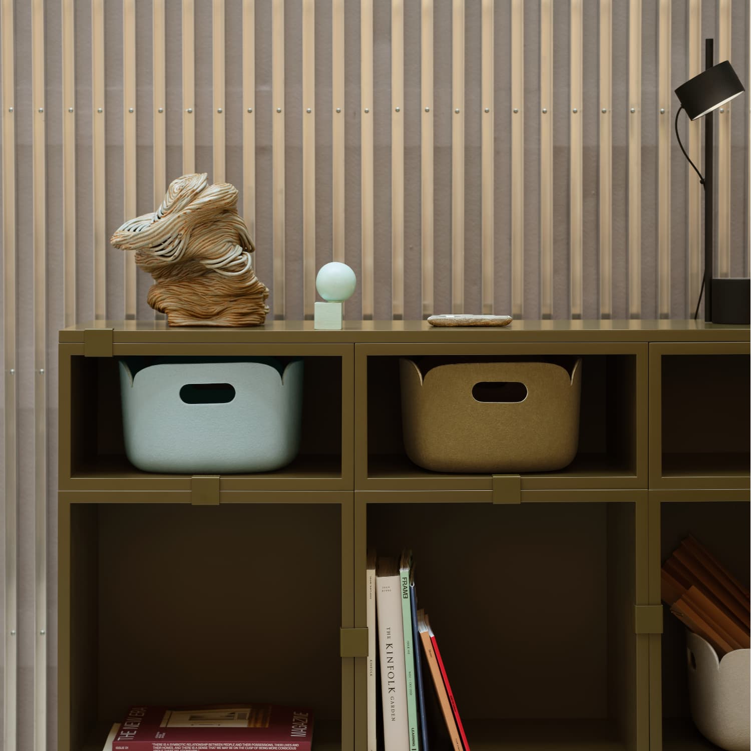 Restore Basket Light Blue 28x28cm