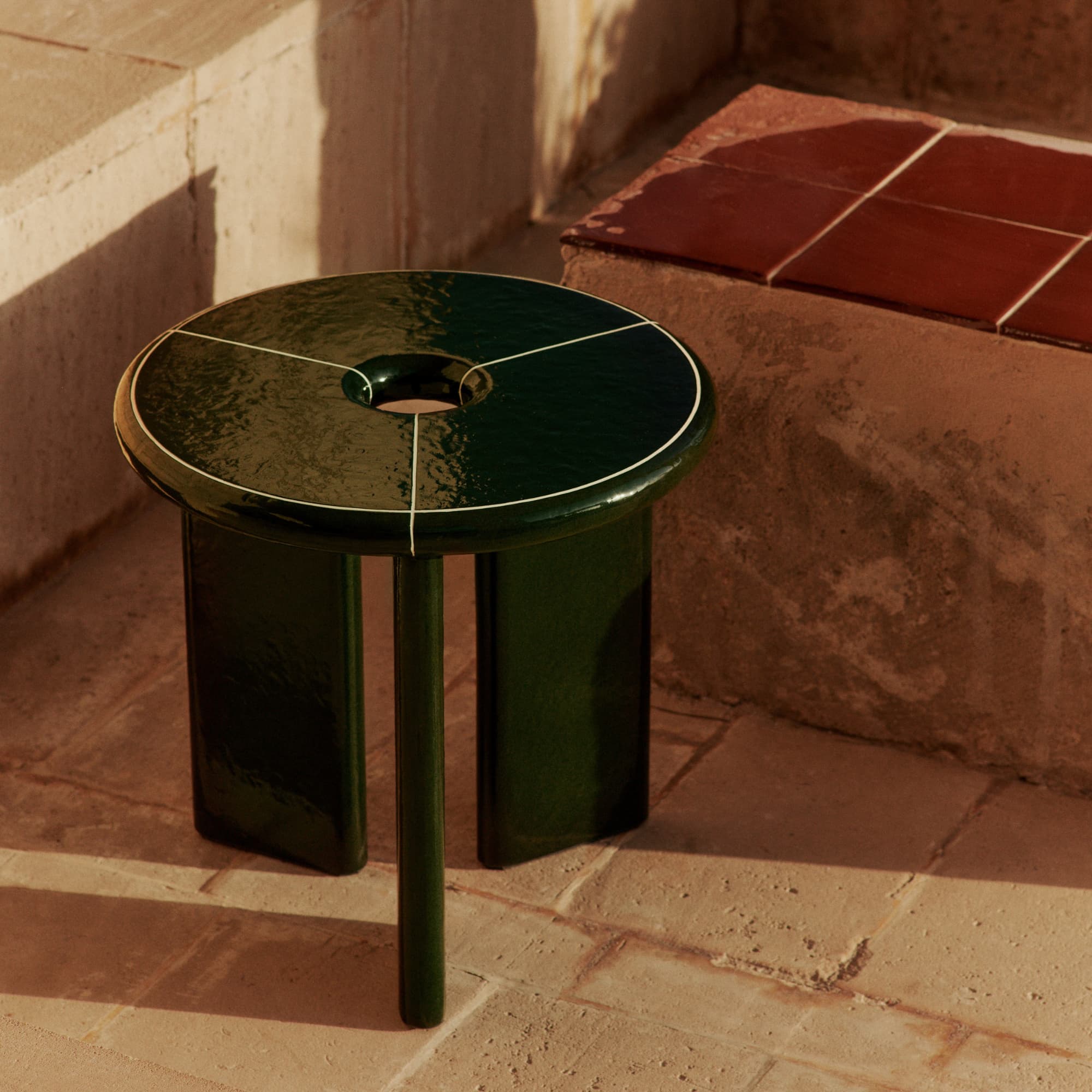Sidebord Deya Ø47 Dark Green