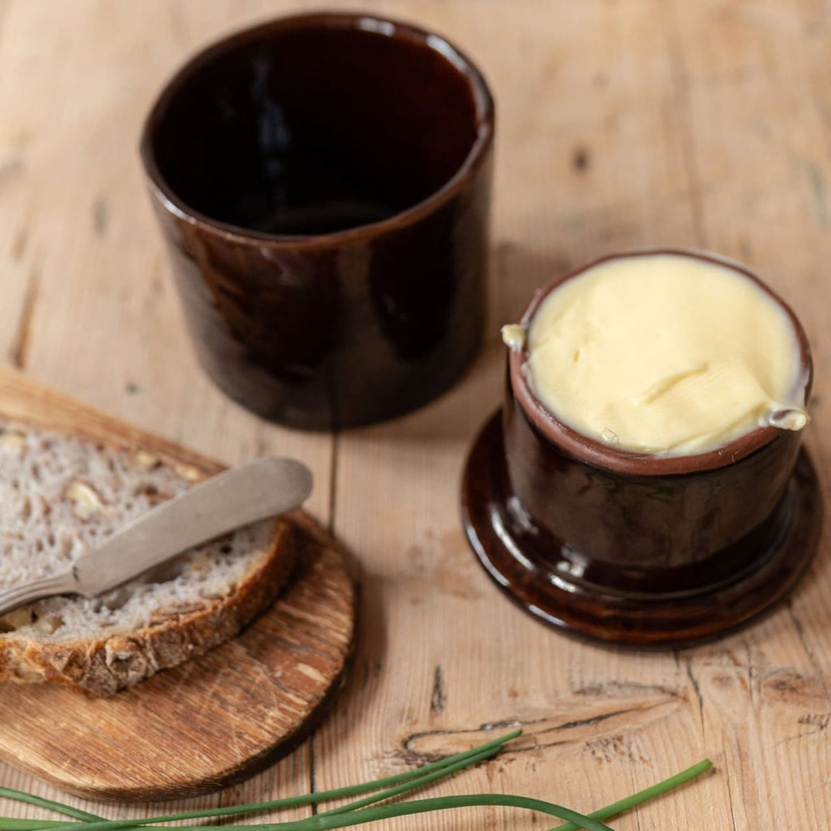 Smørklokke i terrakotta
