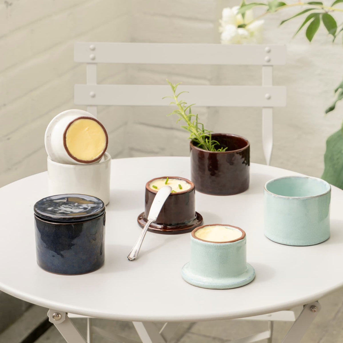 Smørklokke i terrakotta