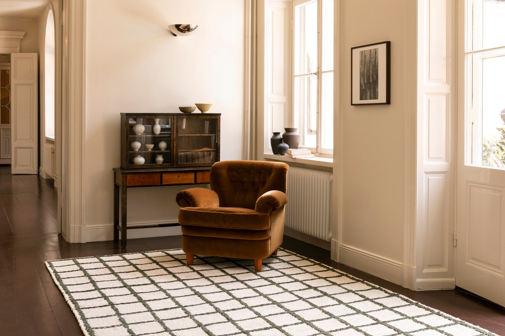 Gulvteppe Strata Braided Jute Green