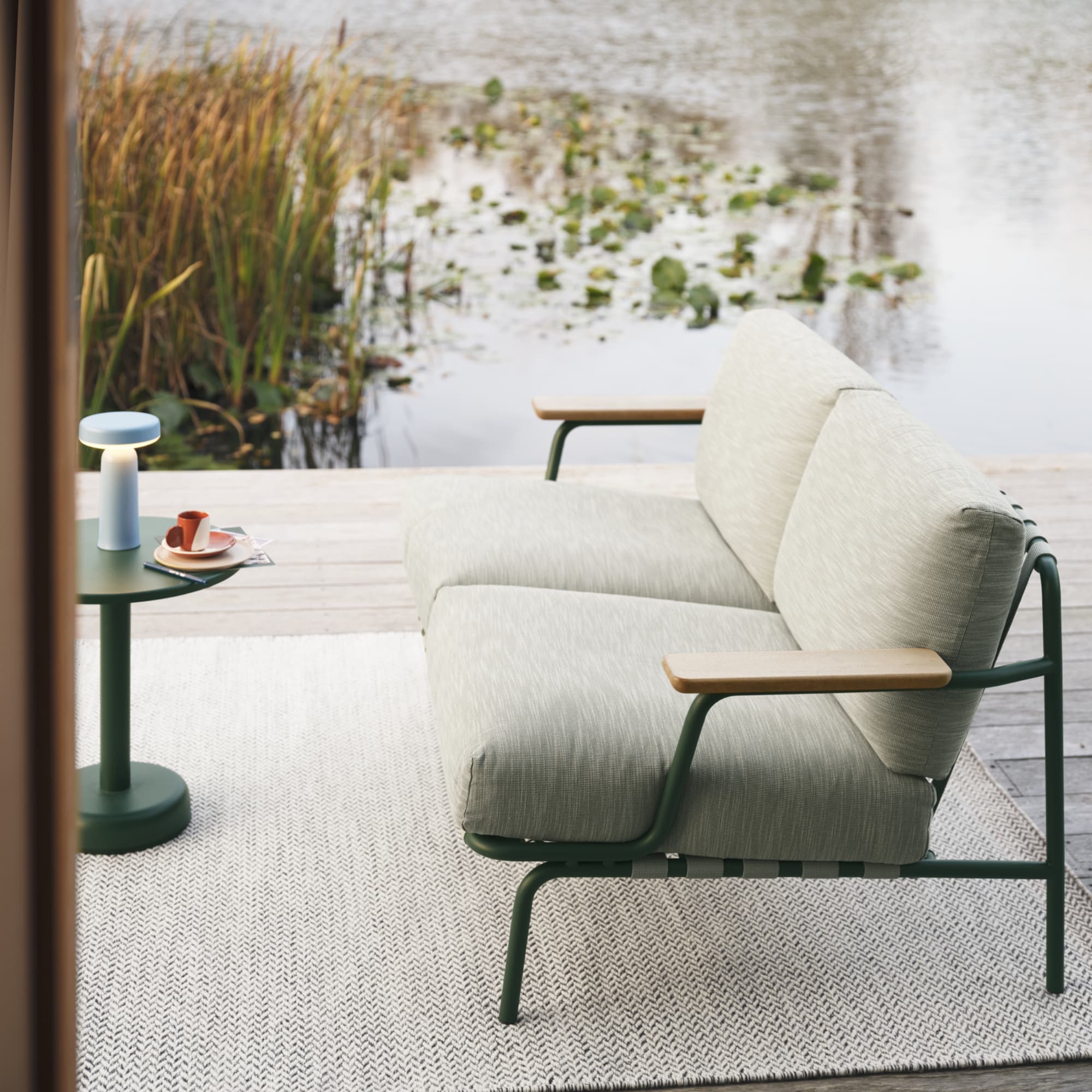 Utendørs Sidebord Linear Ø42