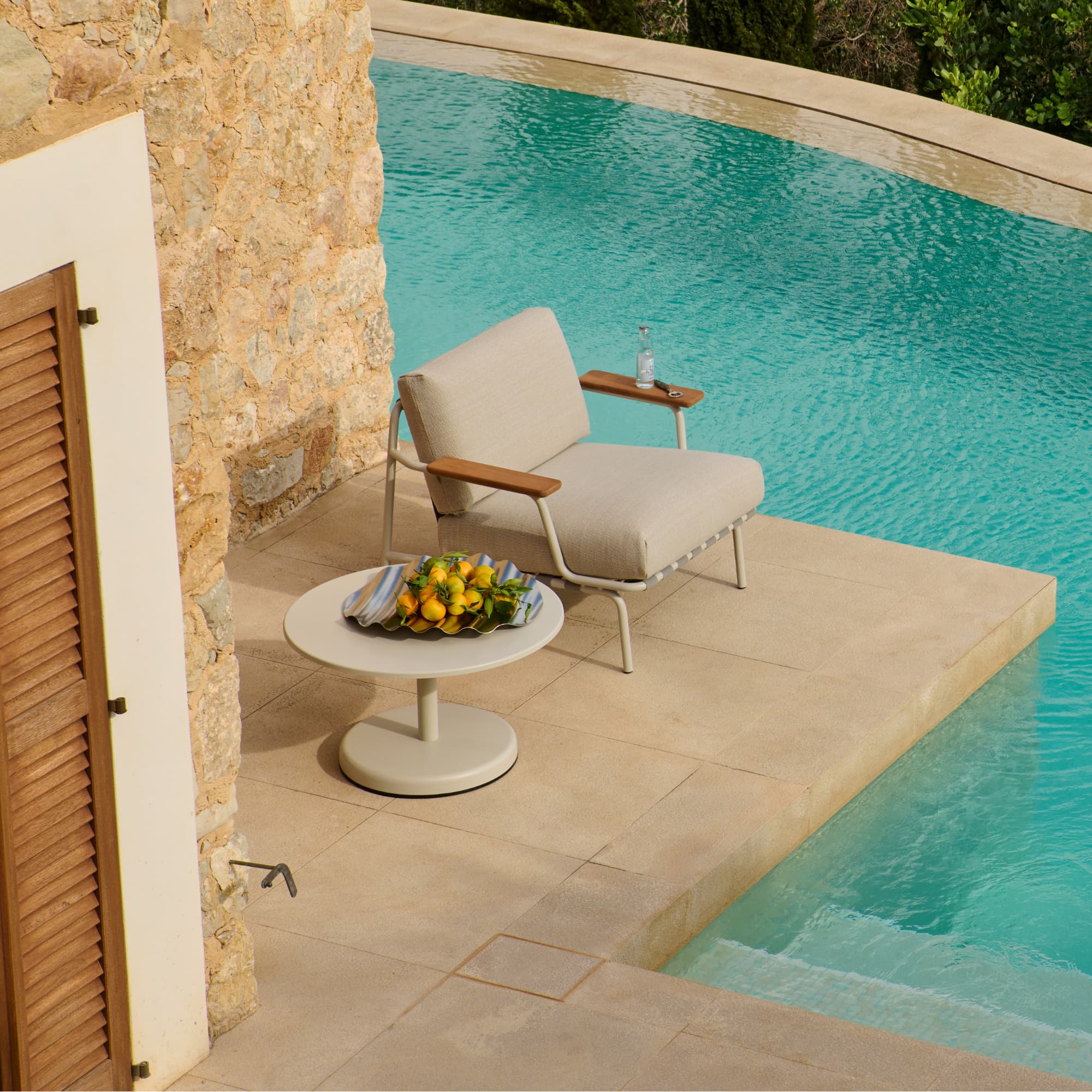 Utendørs Loungebord Linear Ø70