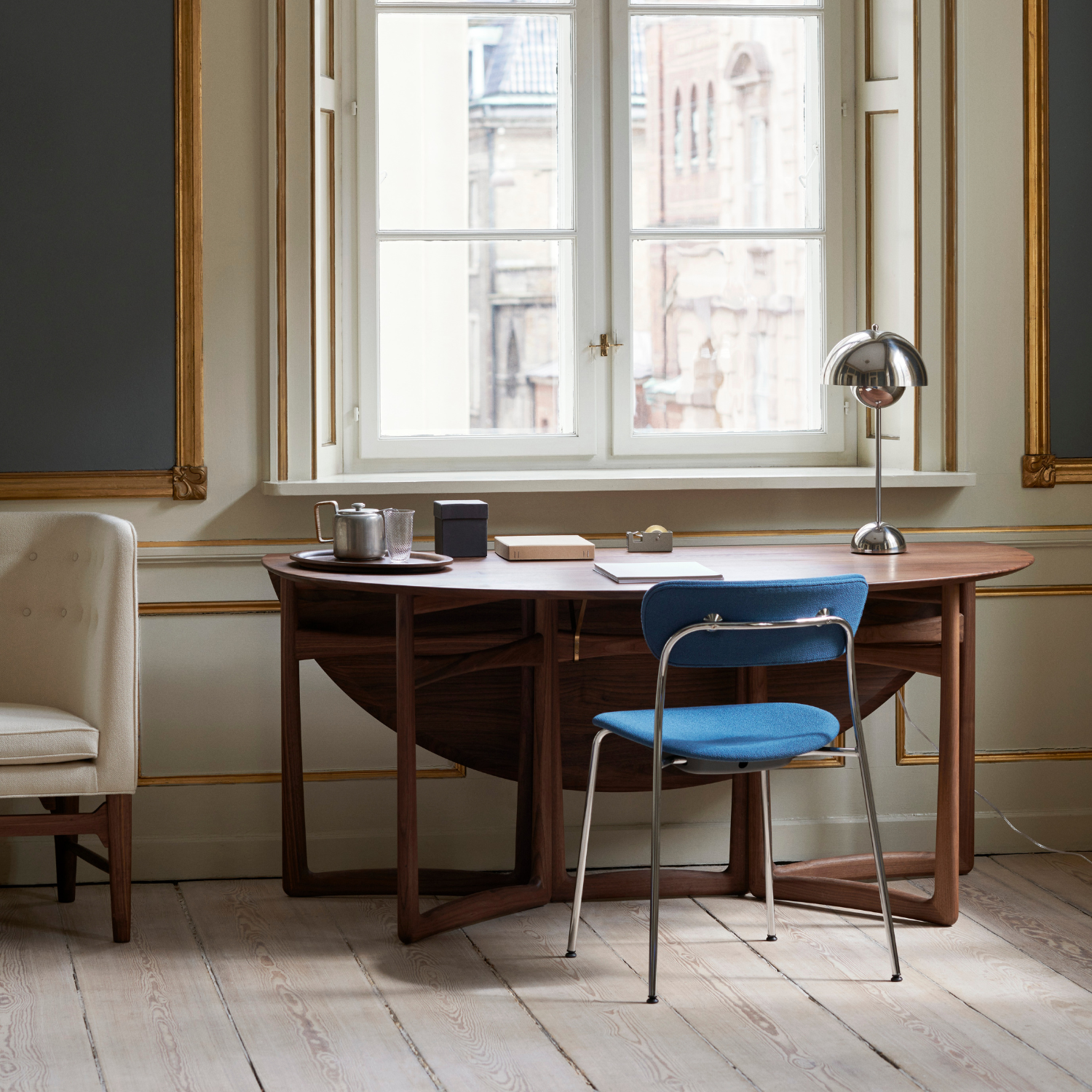 Flowerpot Bordlampe VP3 Chrome