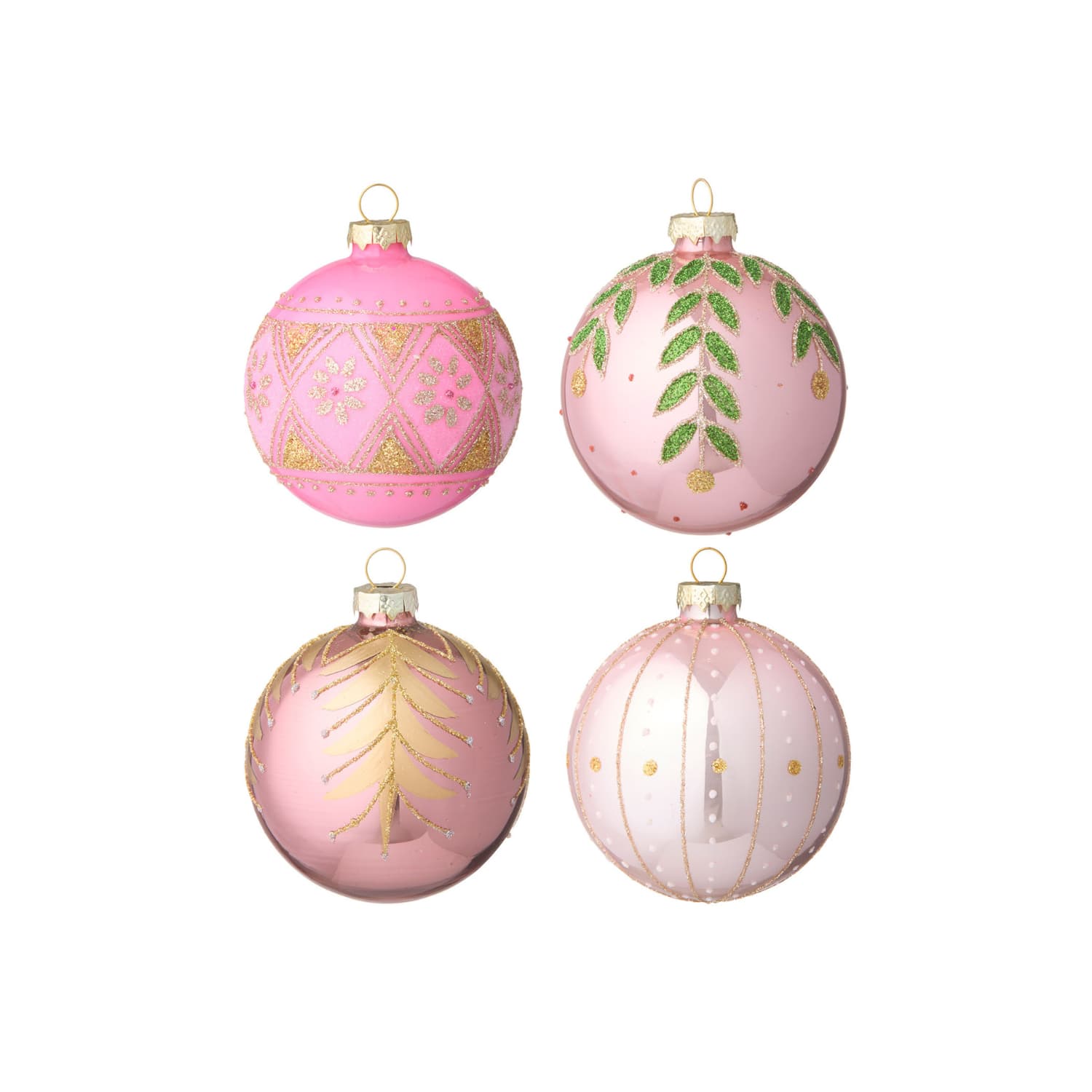 4 stk | Julekuler Seraphim Rosy