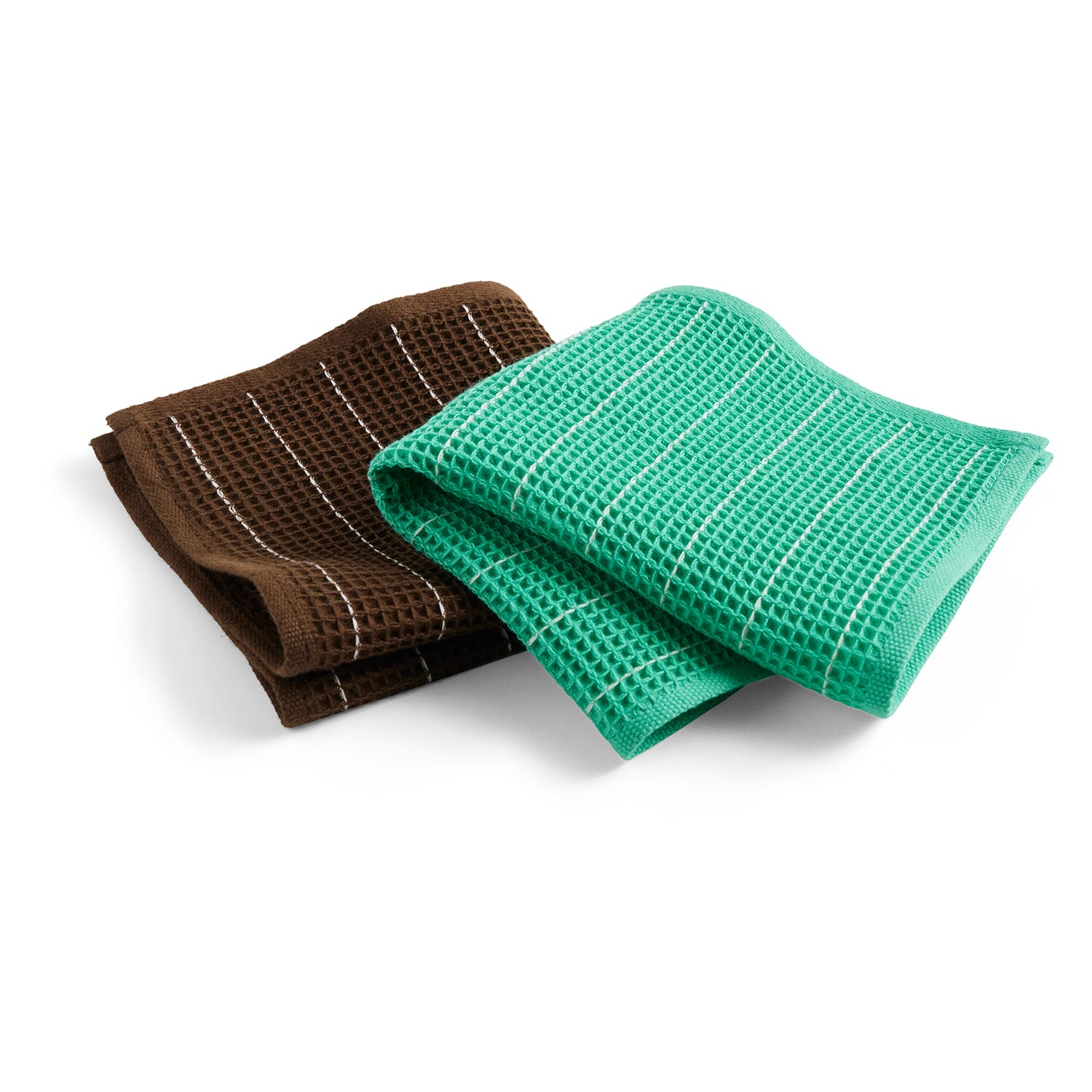 2 stk | Kjøkkenklut Chocolate/Pinstripe Emerald/Pinstripe - Hovedbilde