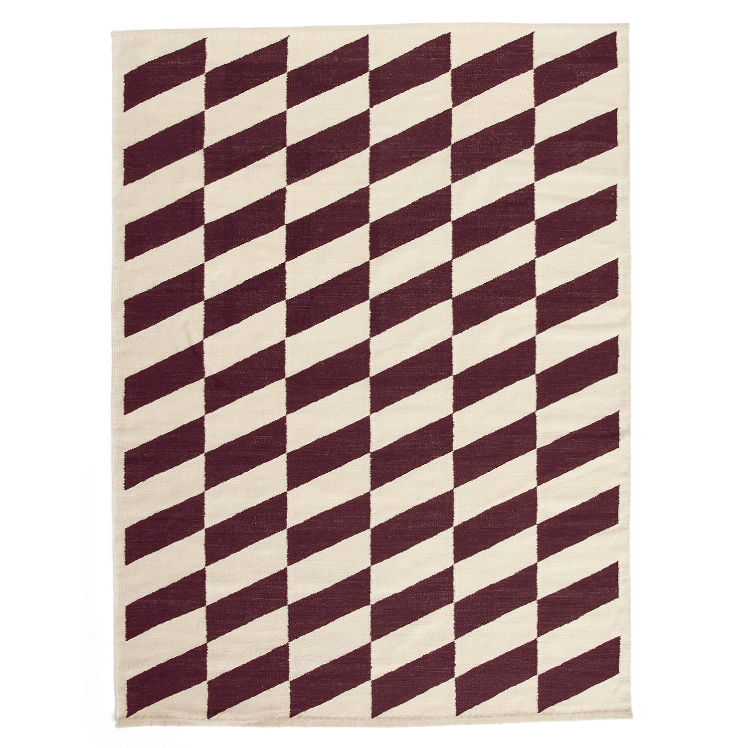 Gulvteppe Shift Kelim Burgundy - Hovedbilde