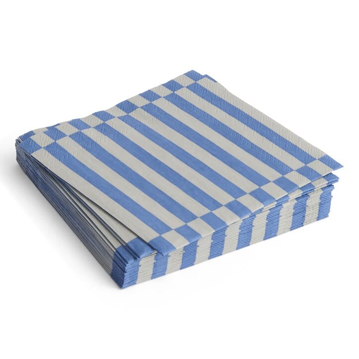 Pattern Servietter Grey, Blue, Pillar Stripe - Hovedbilde