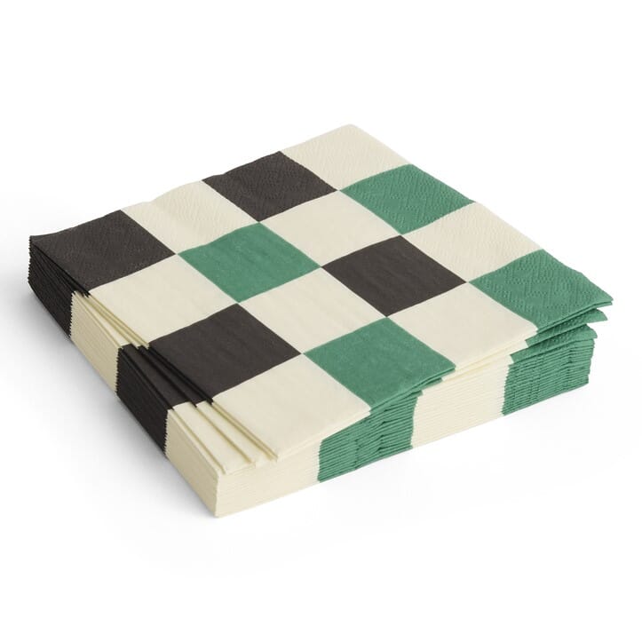Pattern Servietter Off-White, Green, Black - Hovedbilde