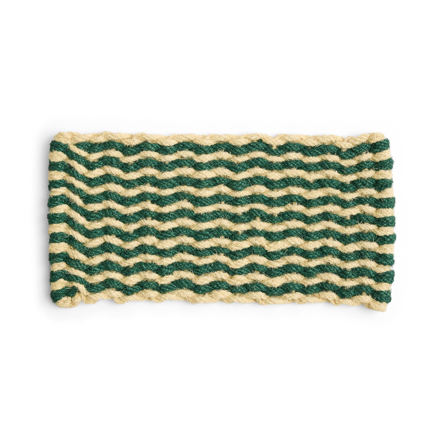 Dørmatte Coco Dark Green and White 40x80 - Hovedbilde