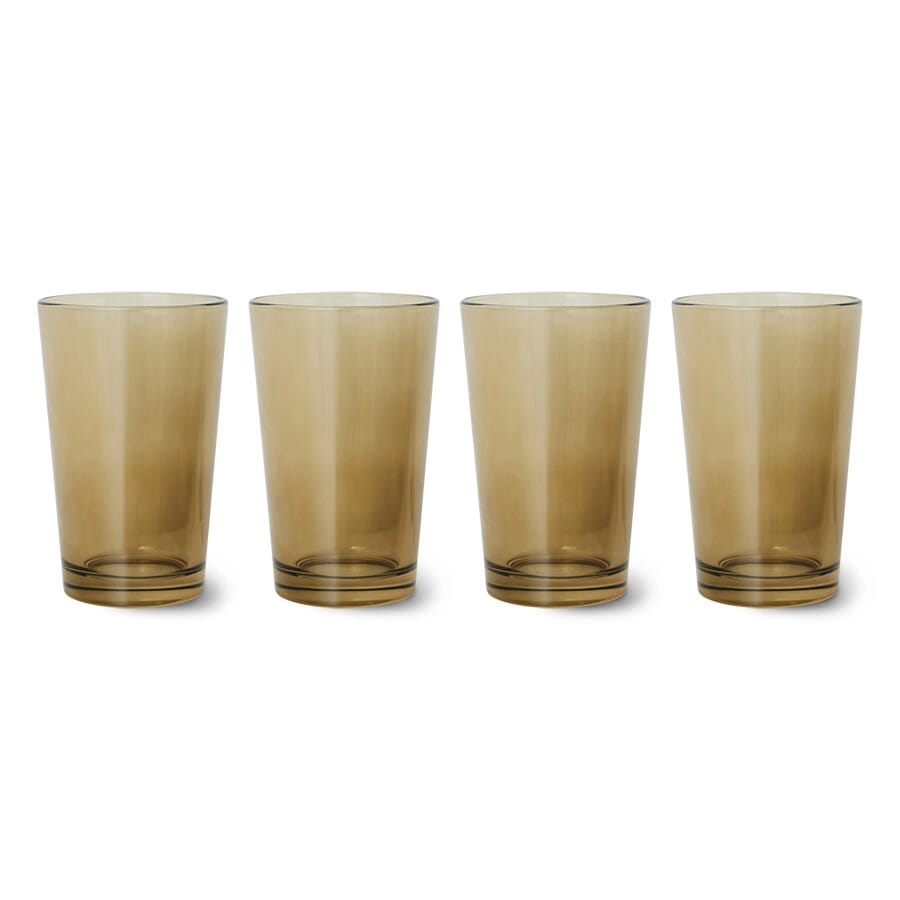 4 stk | 70's Te-glass Mud Brown