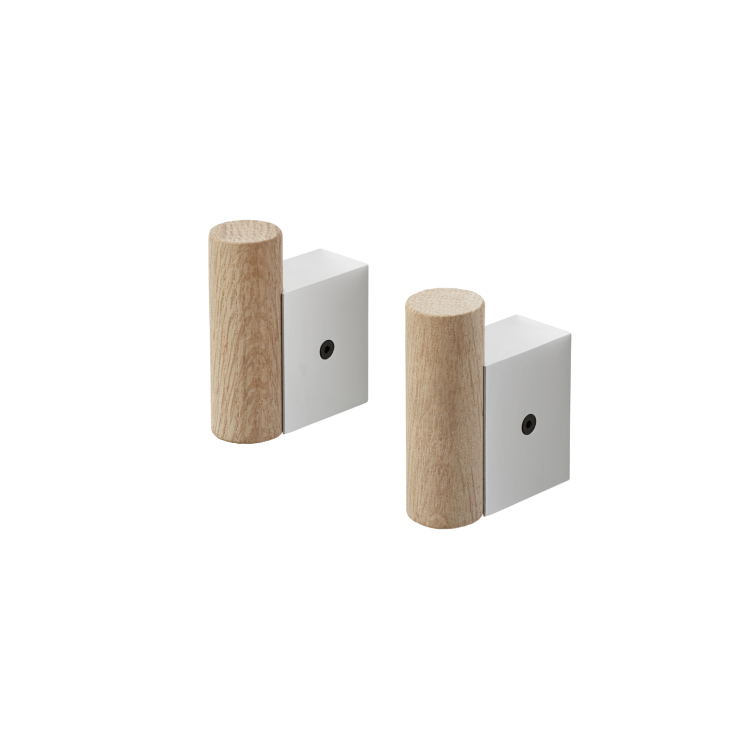 Knagg Attach Eik/Aliminium 2 stk