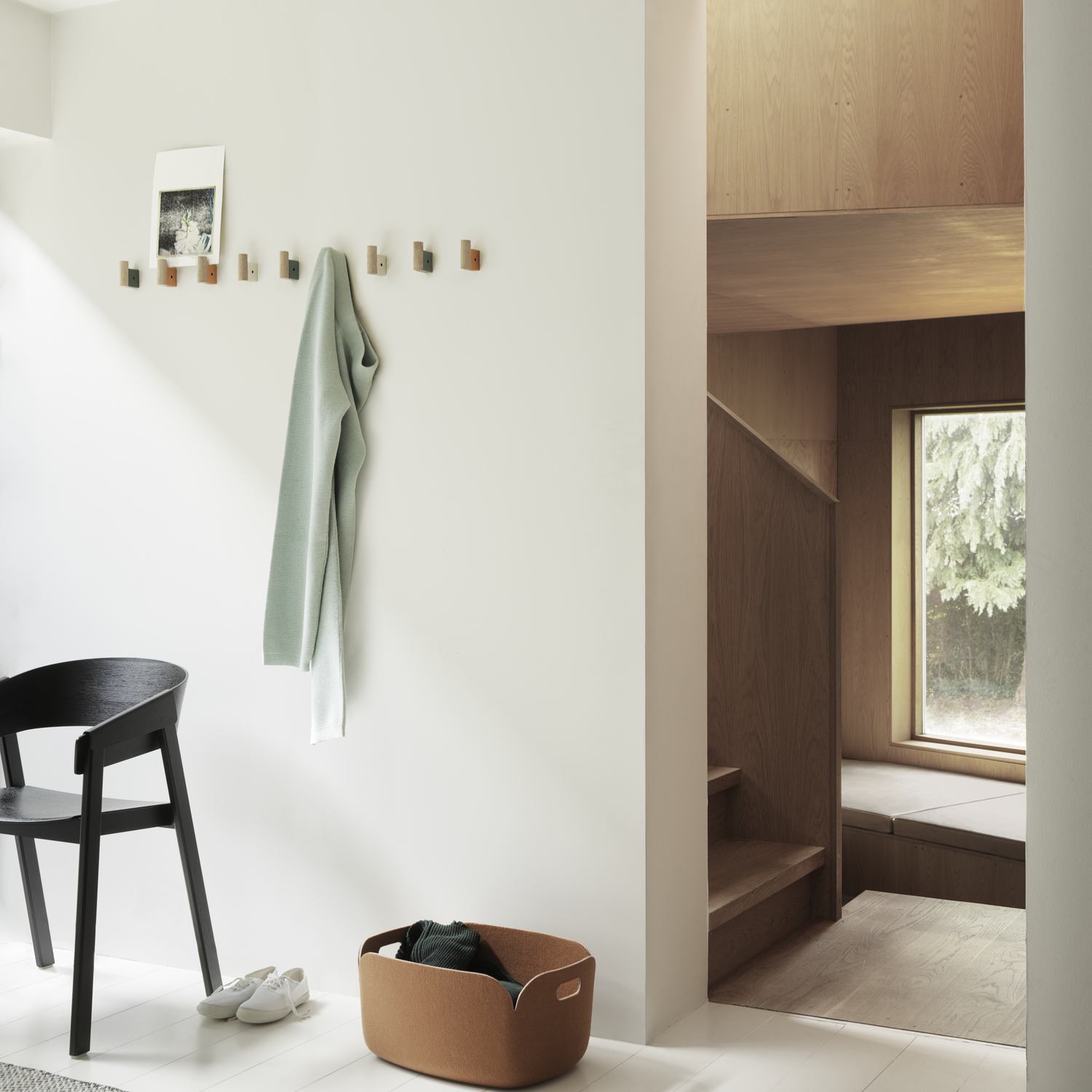 Knagg Attach Eik/Aliminium 2 stk