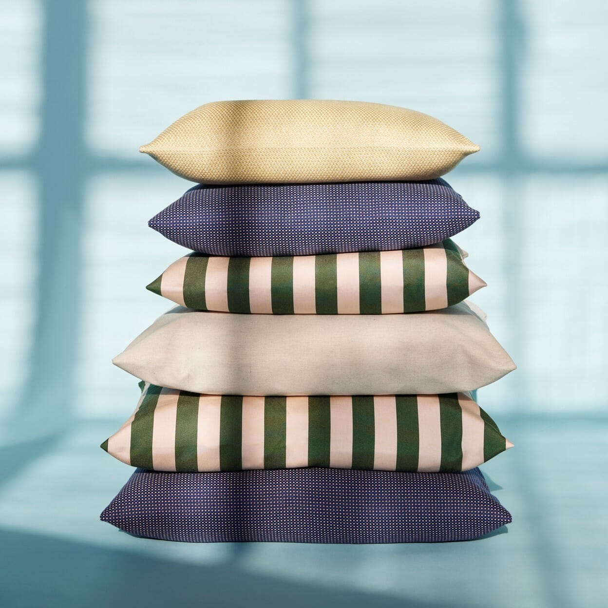 Barriere Utendørspute Light Apricot/Dark Green Stripe 60x50 - Bilde 5