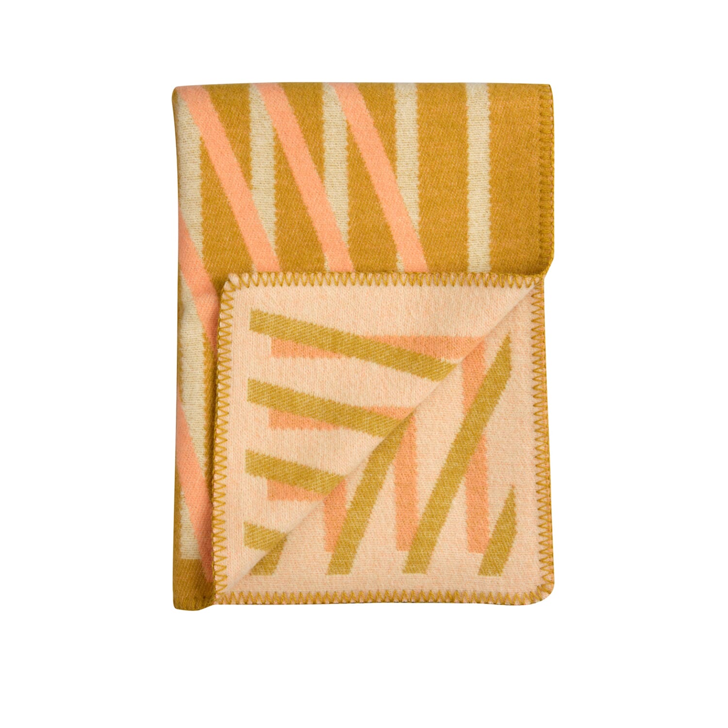 Ullpledd Bislett Peach & Pistachio - Bilde 2