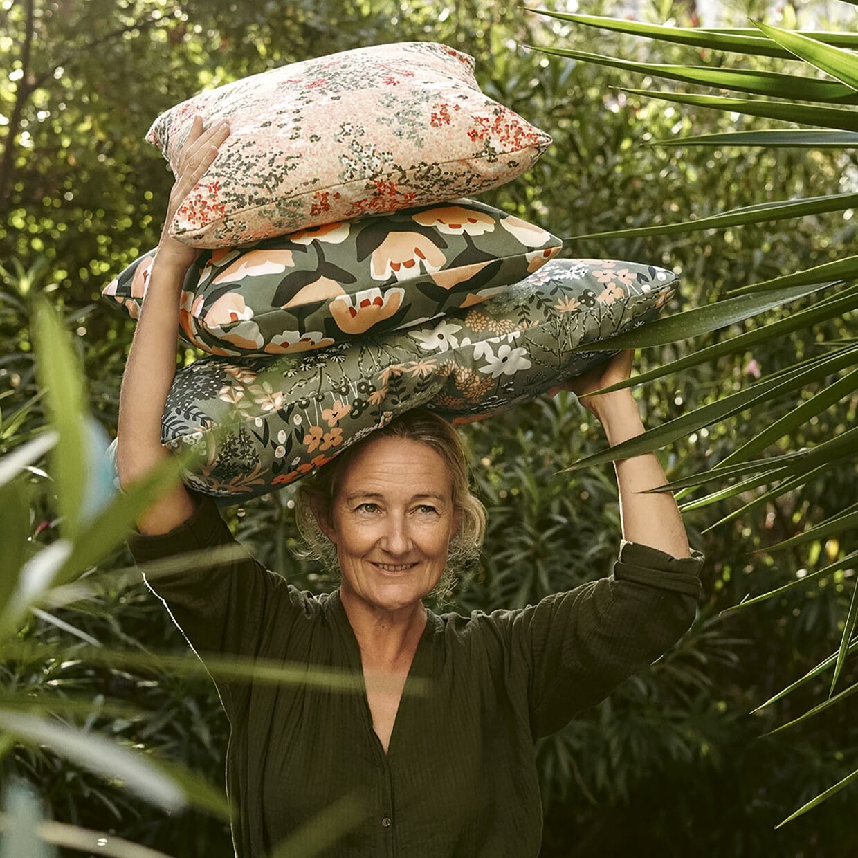 Bouquet Savage Utendørspute Pixels Powder Pink 44x44 - Bilde 2