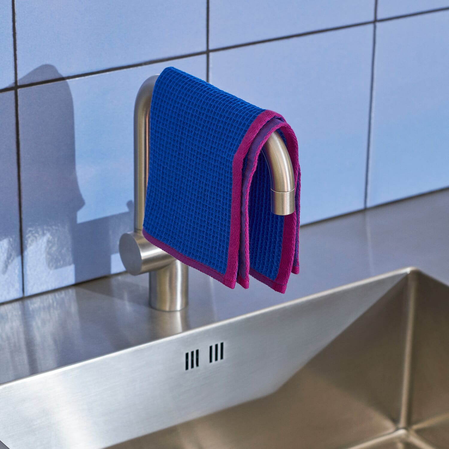 2 stk | Kjøkkenklut Blue/Fuchsia Beige/Yellow - Bilde 2