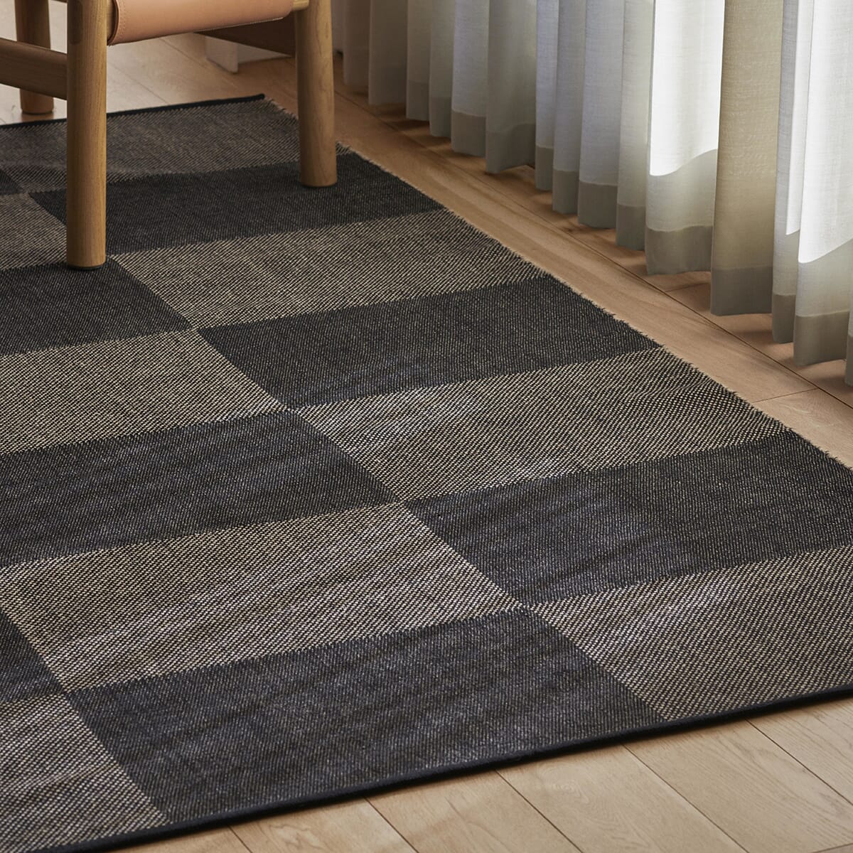 Gulvteppe Check Black 170x240 - Bilde 3