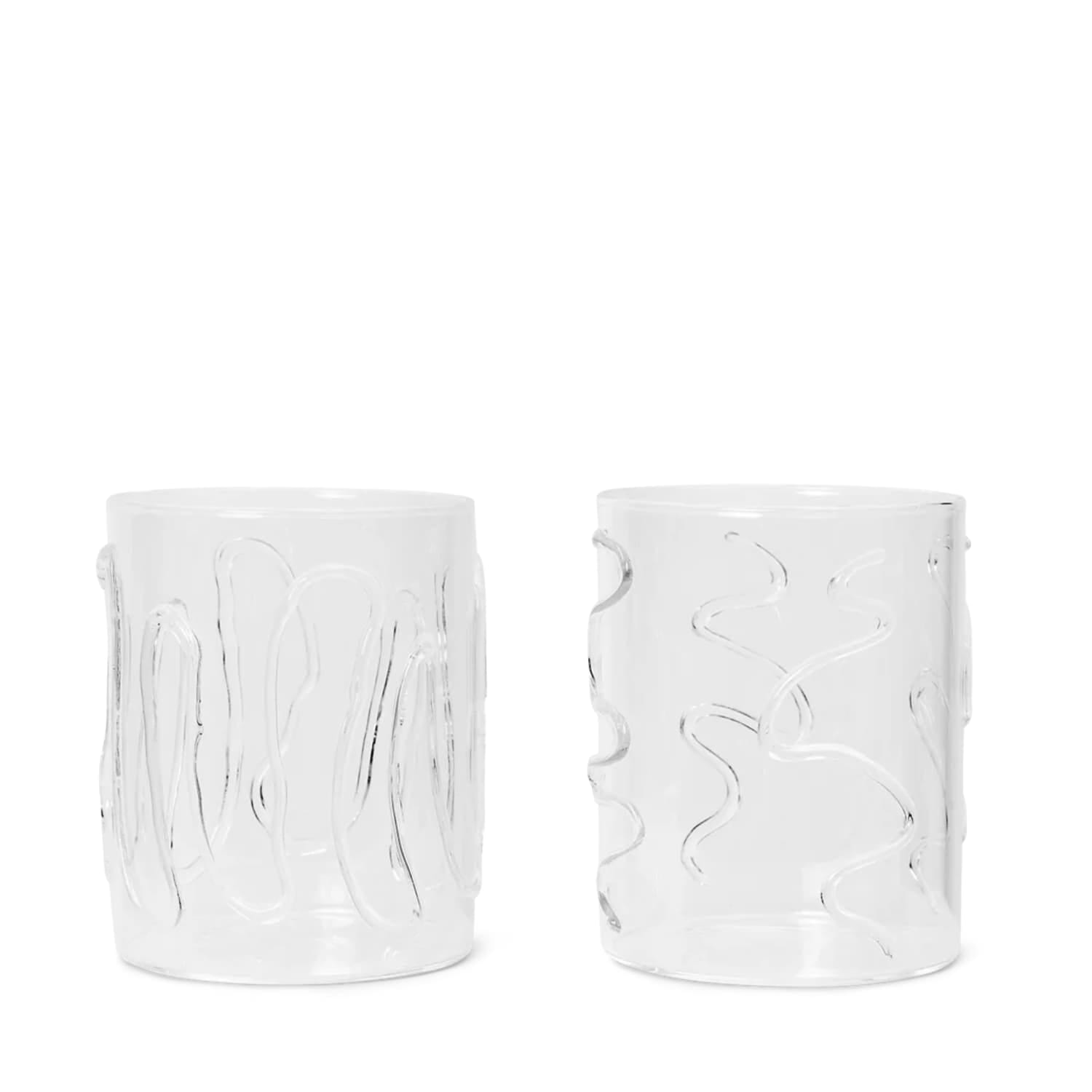 2 stk | Doodle Glass Tall Clear - Hovedbilde