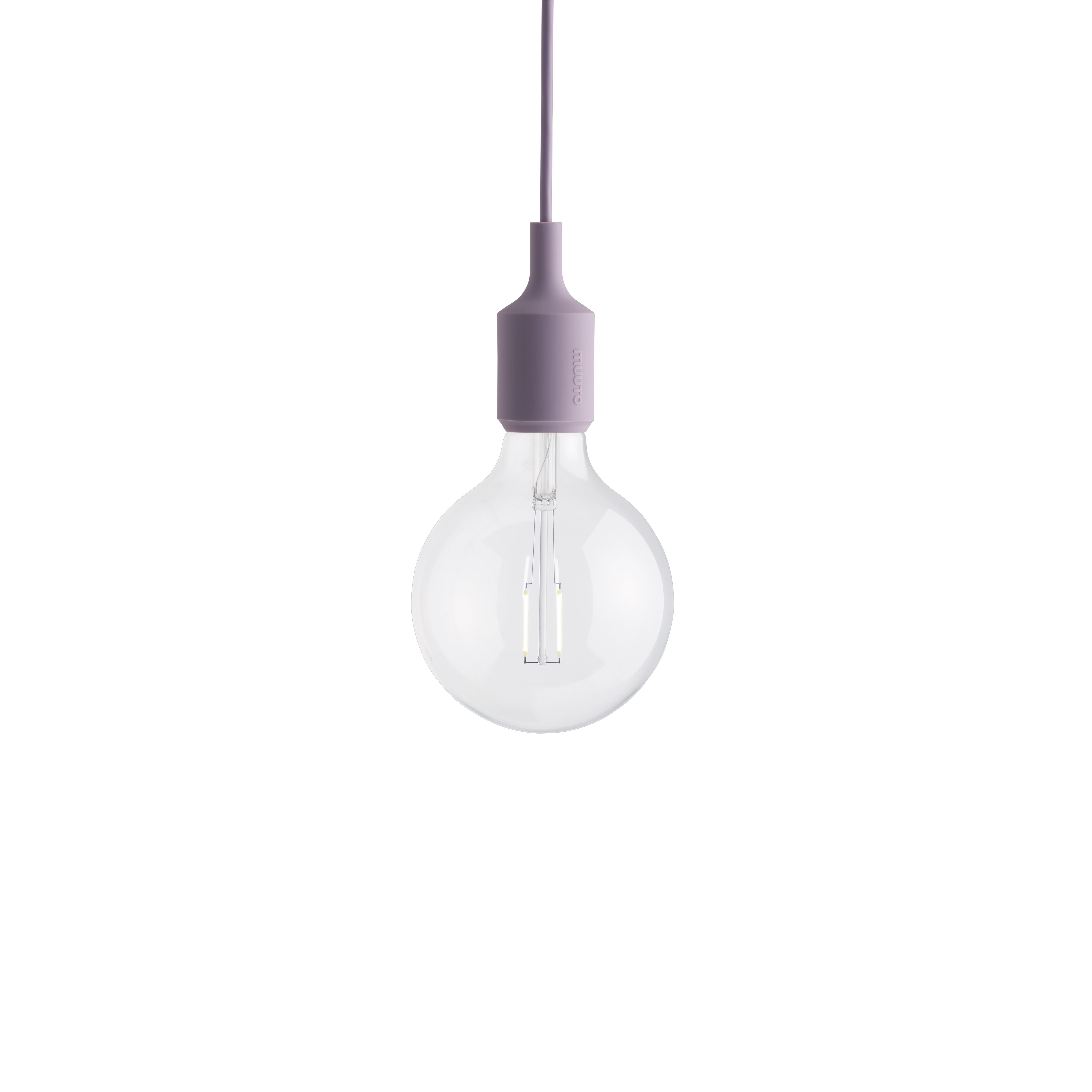 E27 Pendant Dusty Liliac m/LED pære - Bilde 2