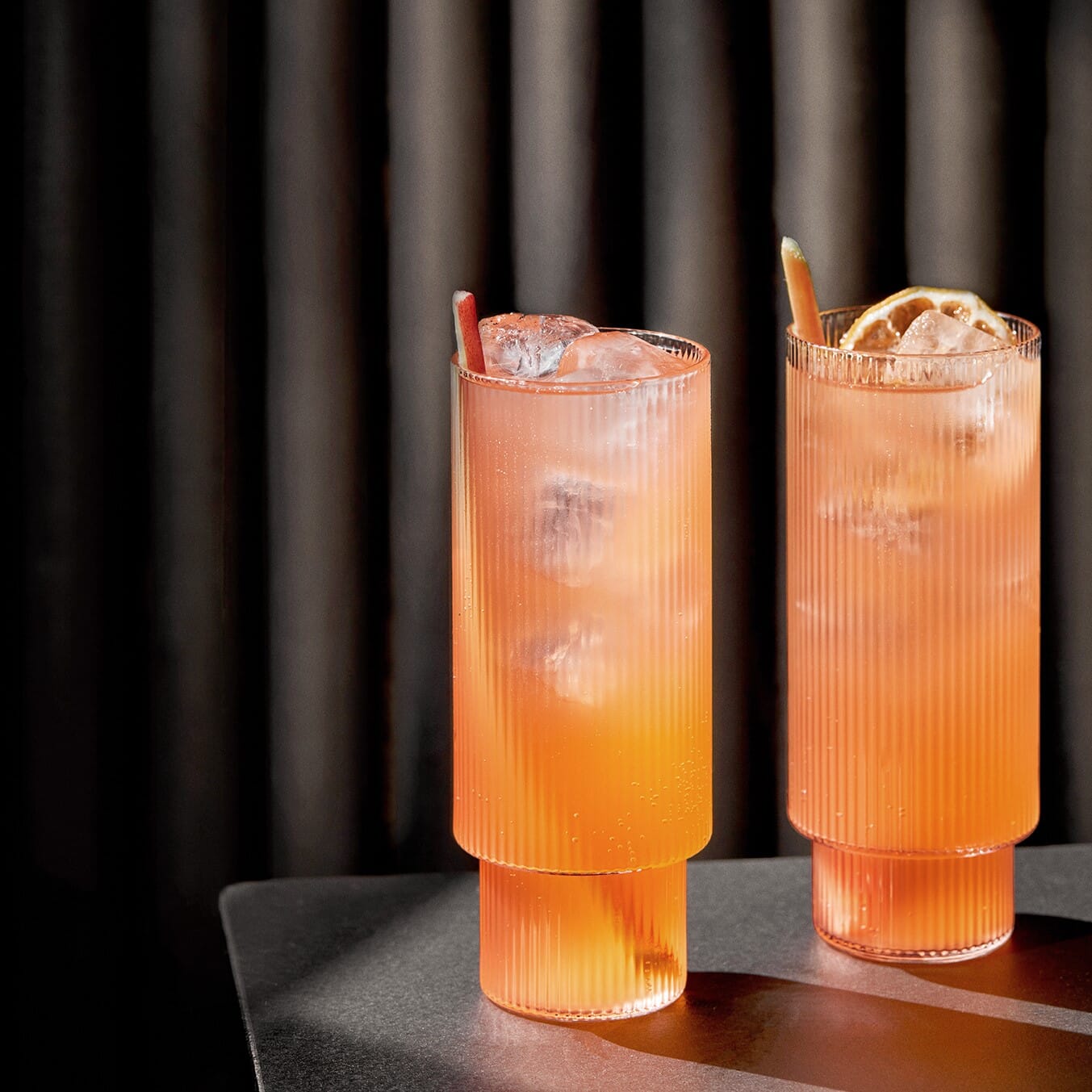 4 stk | Long Drink Glass Ripple Clear - Bilde 2