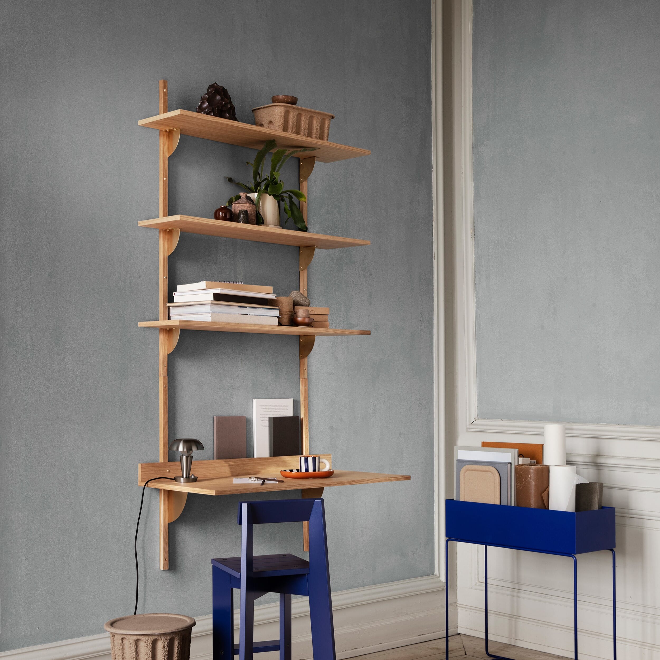 Skrivebord Sector Oak/Brass - Bilde 4