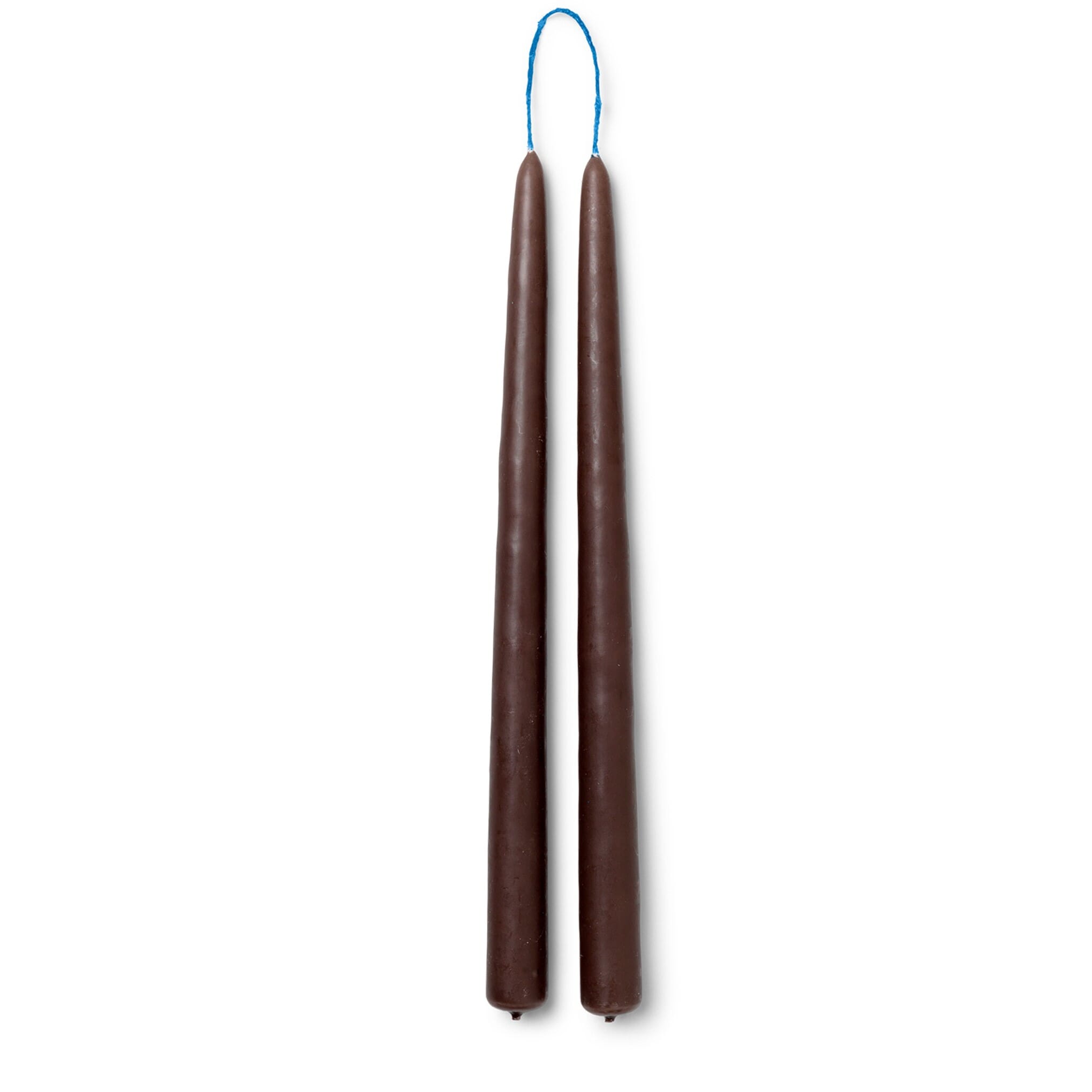 2 stk Dipped Stearinlys Brown - Hovedbilde
