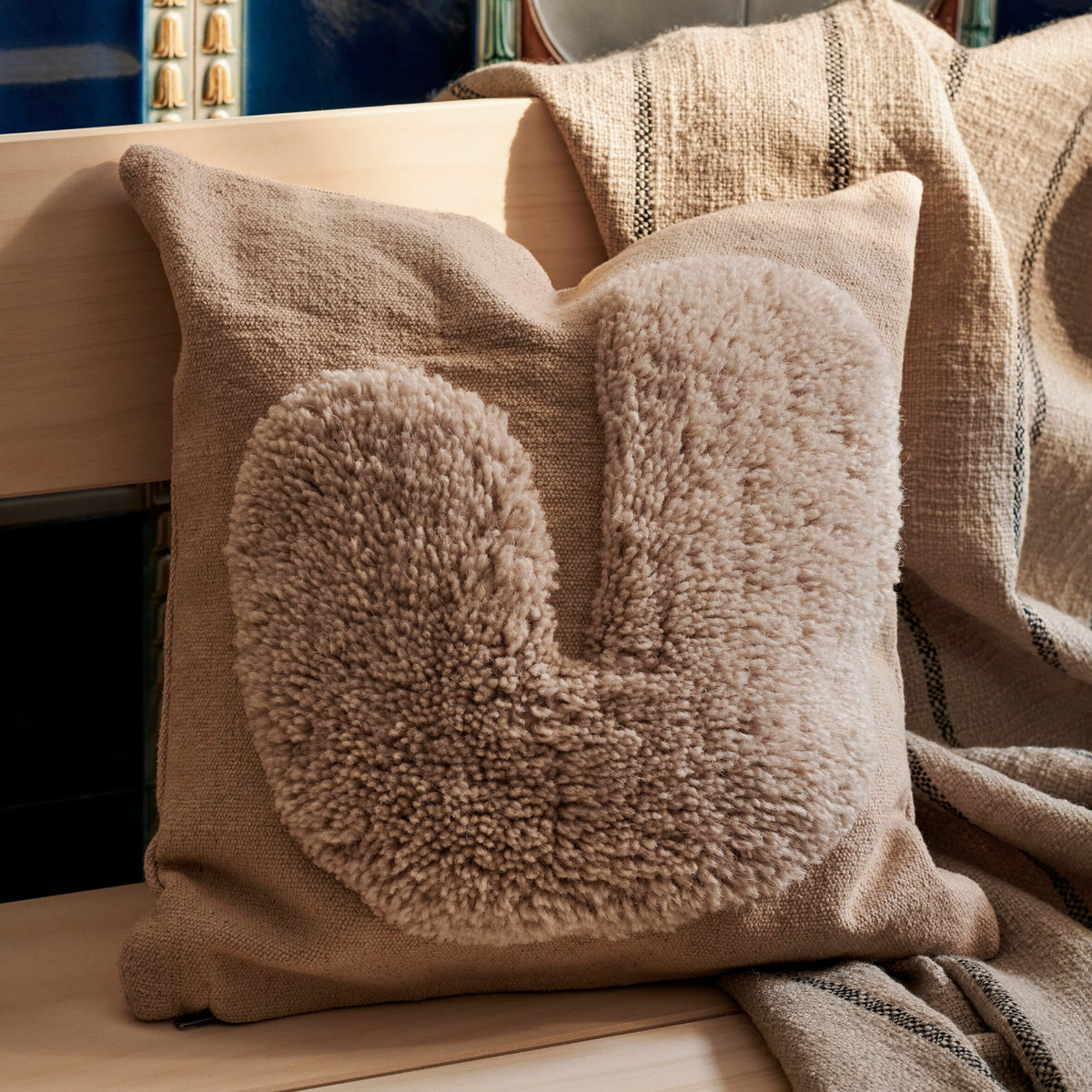 Pute Lay Sand/Off-White 50x50 - Bilde 2
