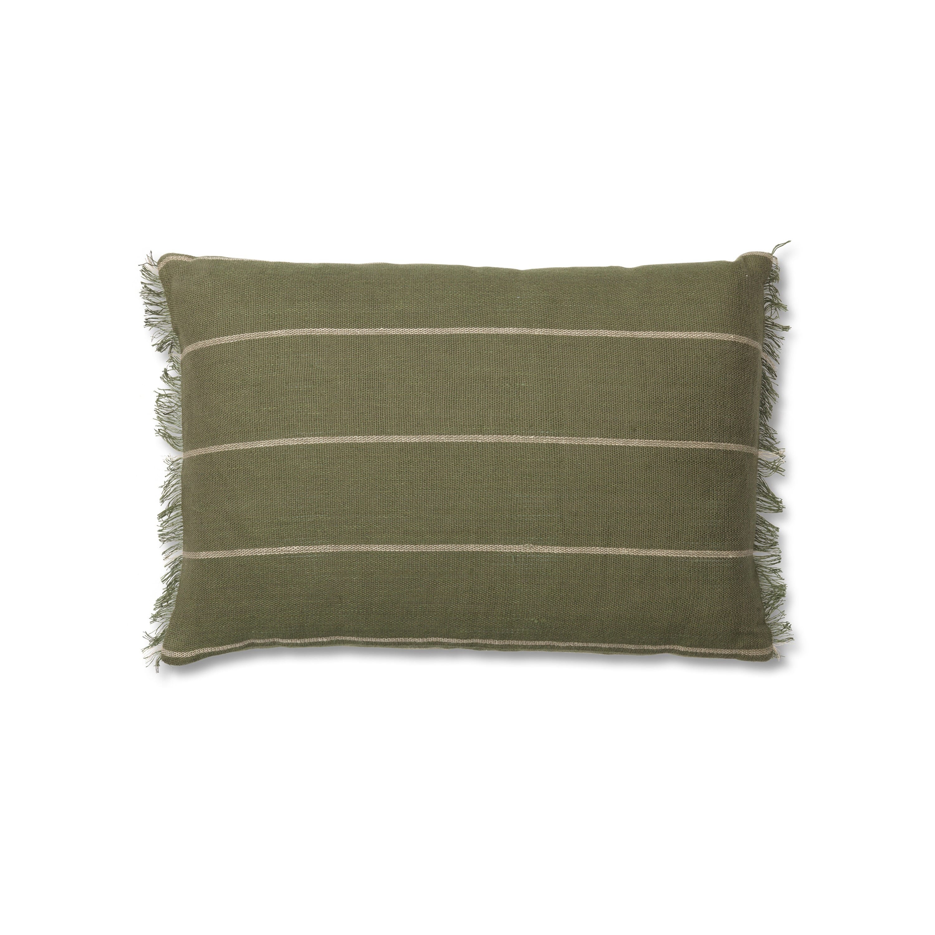 Pute Calm Olive/Off-White 60x40 - Hovedbilde