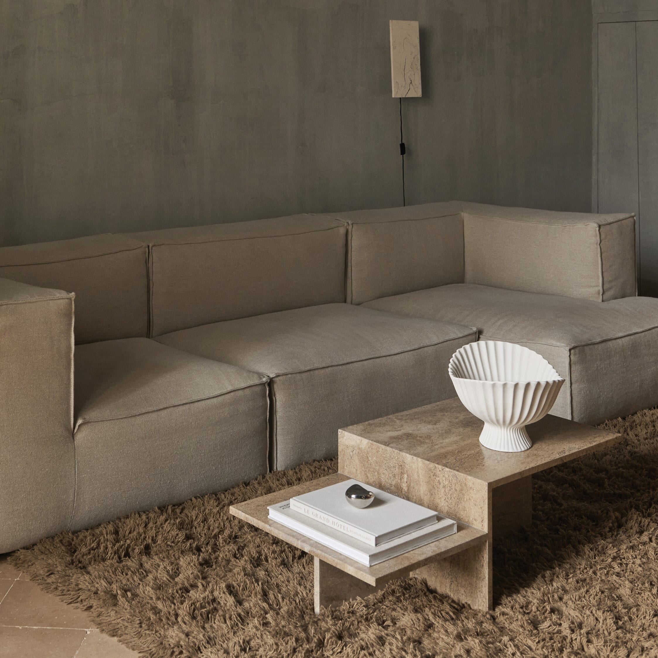 Distinct Sofabord Mørkebrun Travertine - Bilde 3