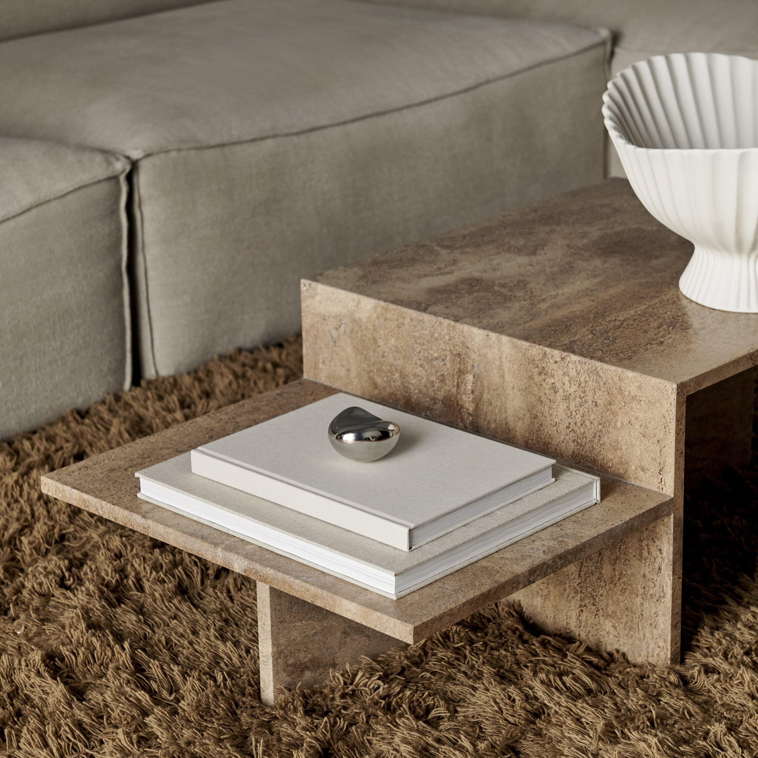Distinct Sofabord Mørkebrun Travertine - Bilde 2