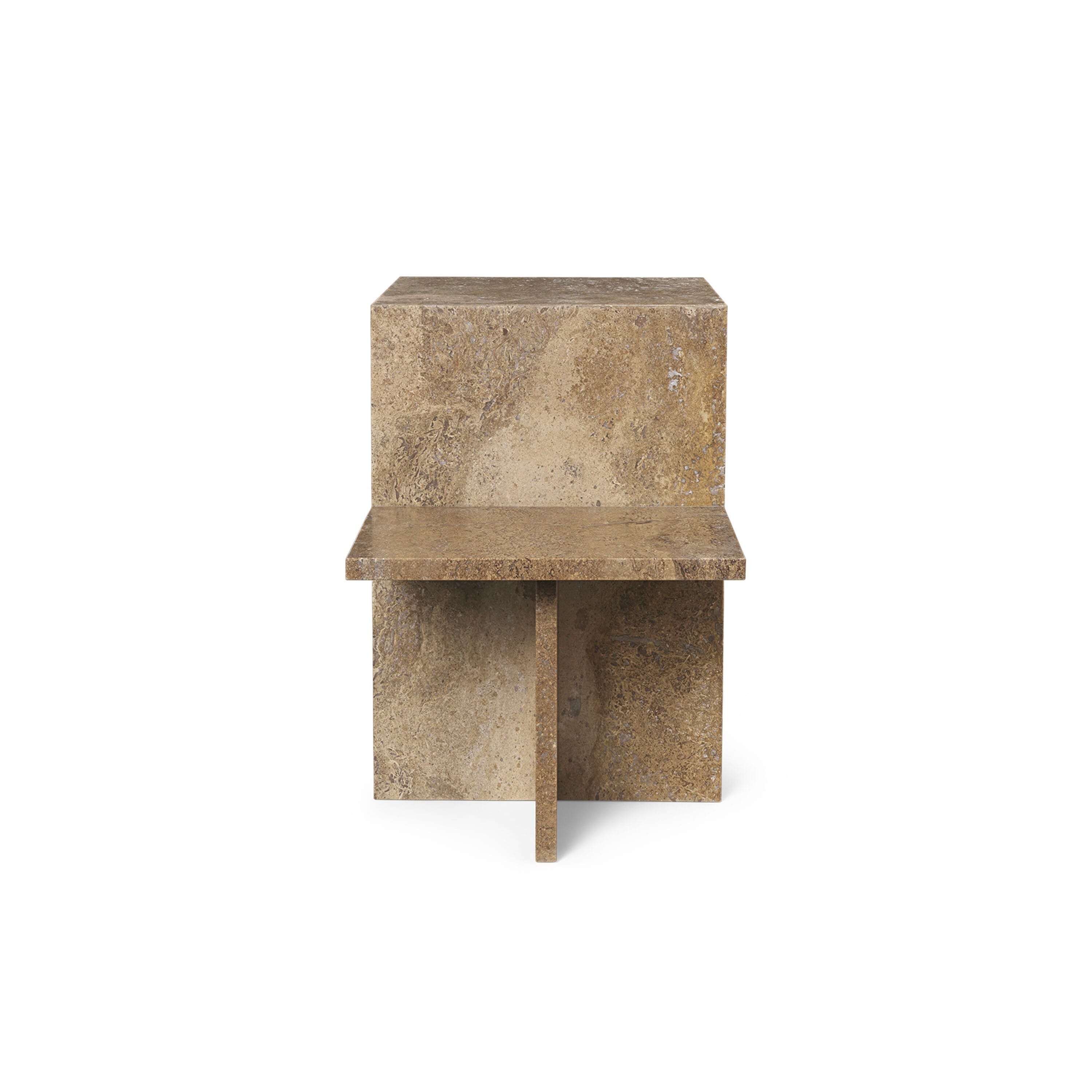 Distinct Sidebord Mørkebrun Travertine - Bilde 4