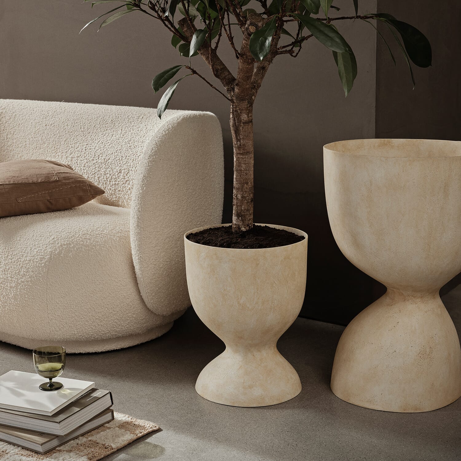 Potte Evoke H:45 Warm Sand - Hovedbilde