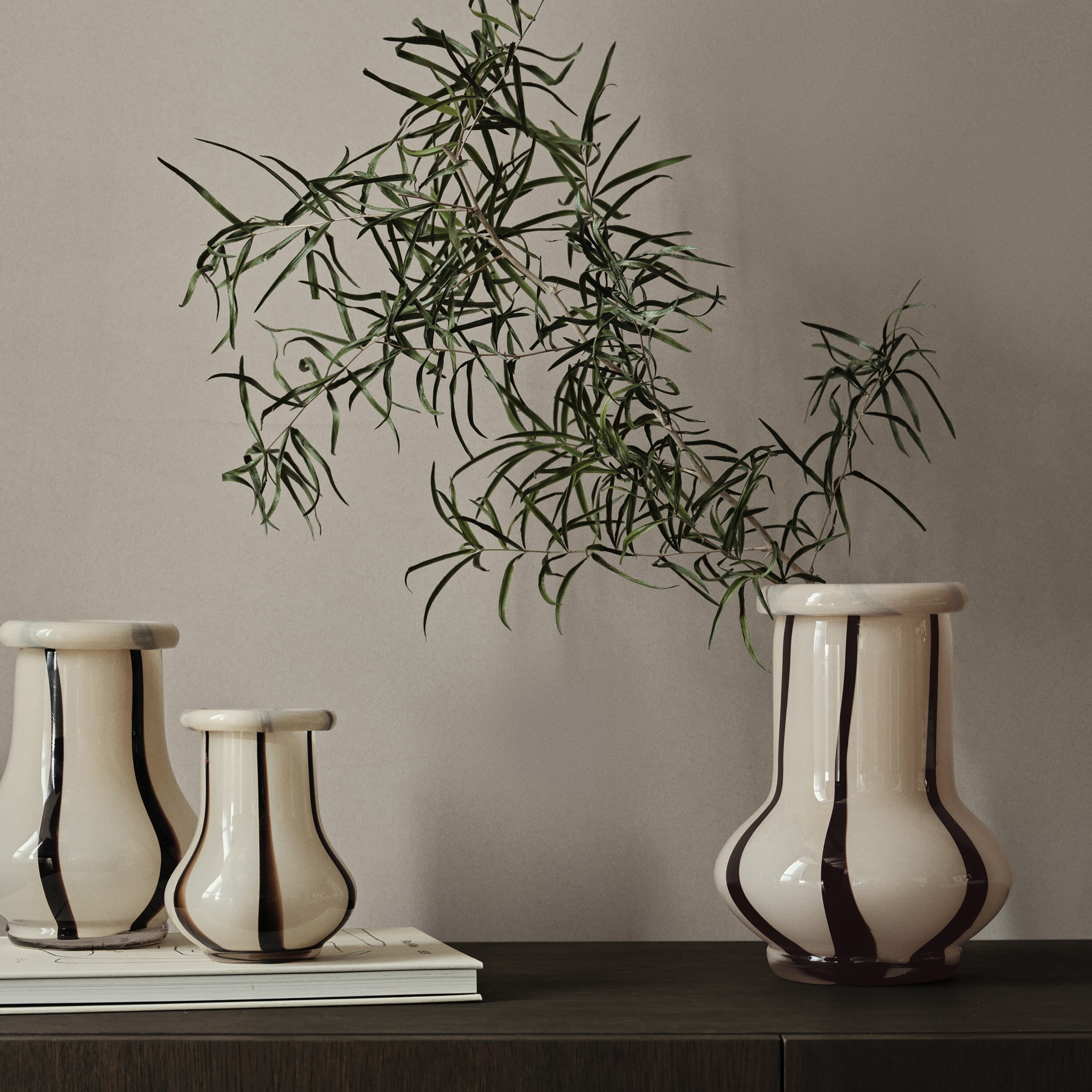 Vase Riban Cream H:24 - Bilde 2