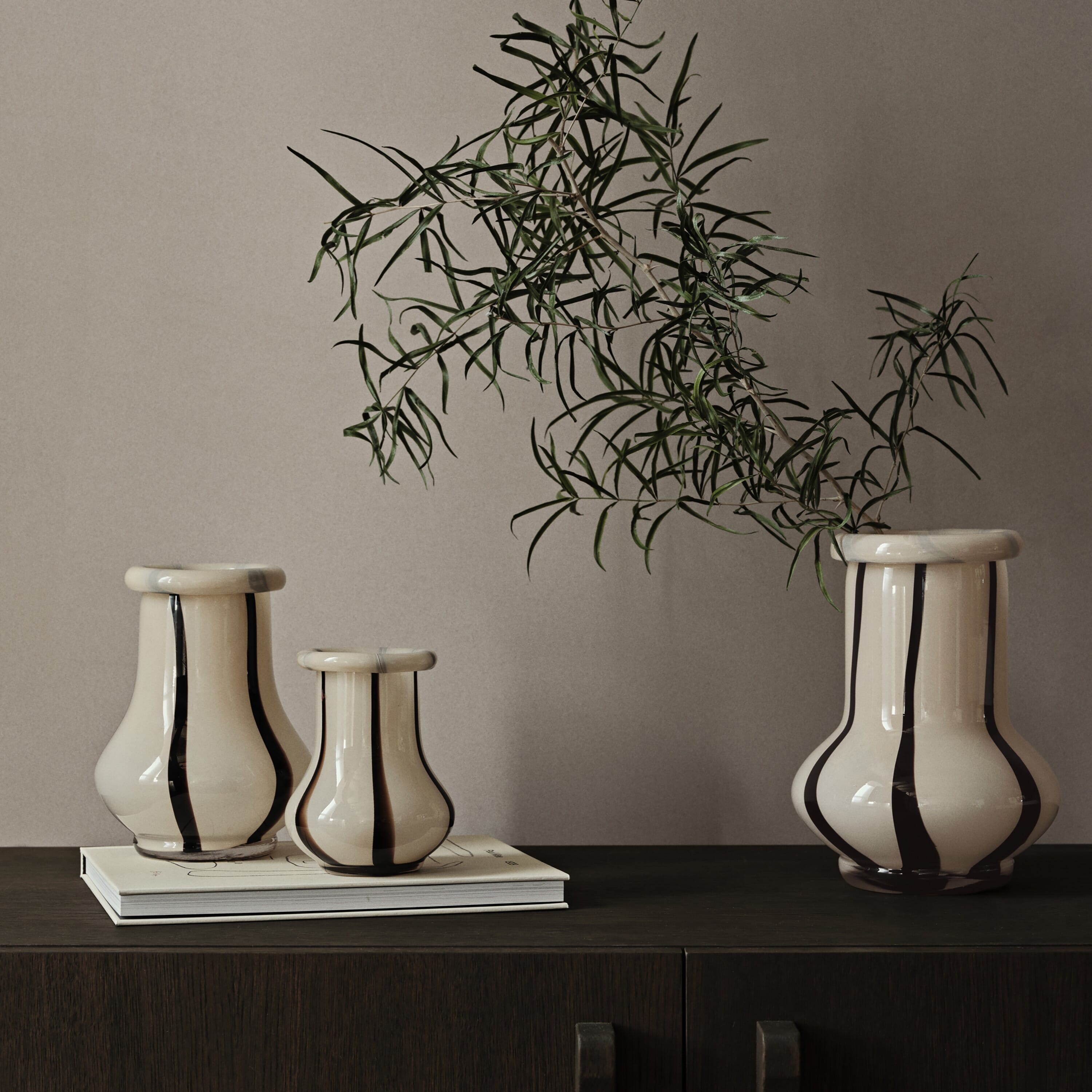 Vase Riban Cream H:19 - Bilde 2
