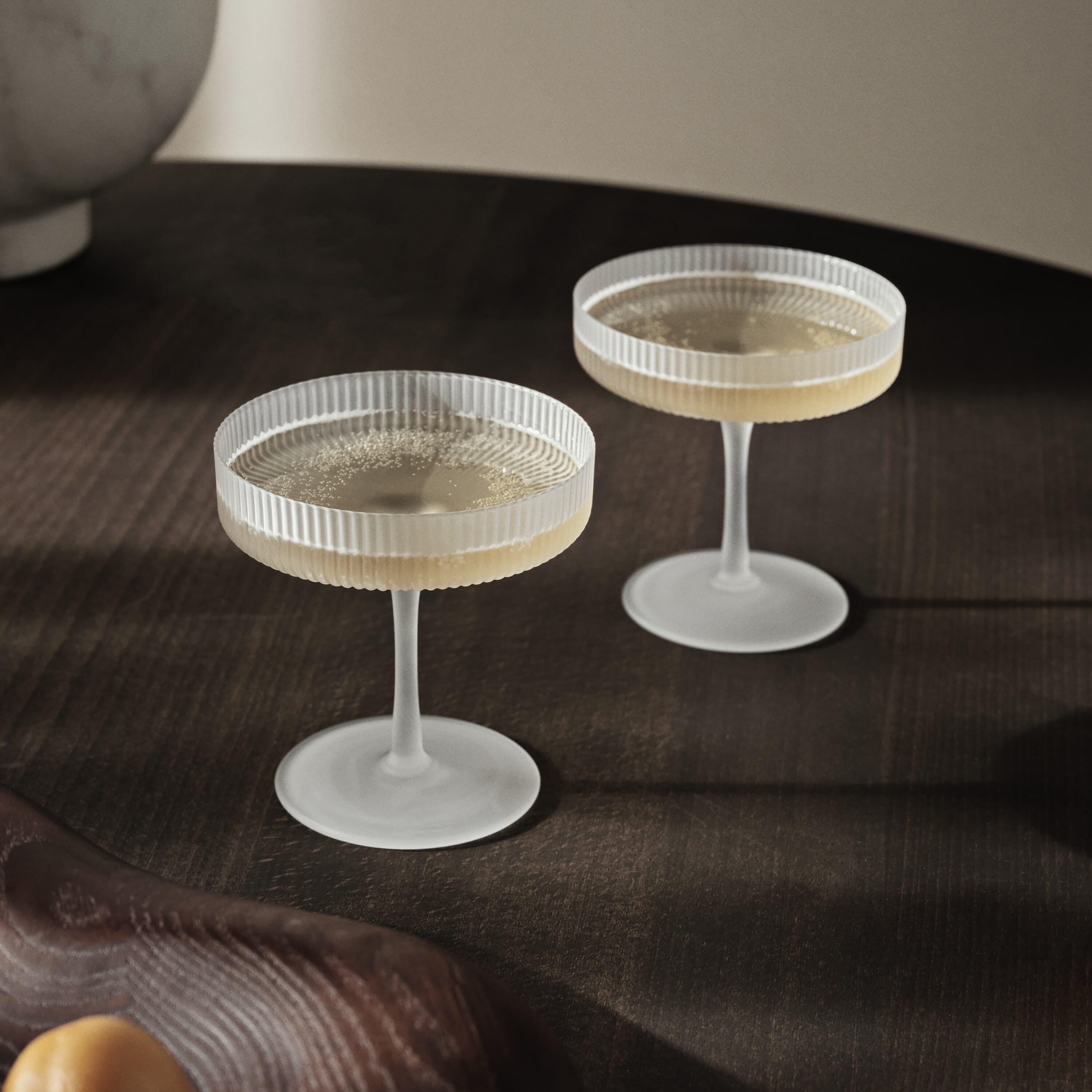2 stk | Champagneglass Ripple Frosted - Hovedbilde