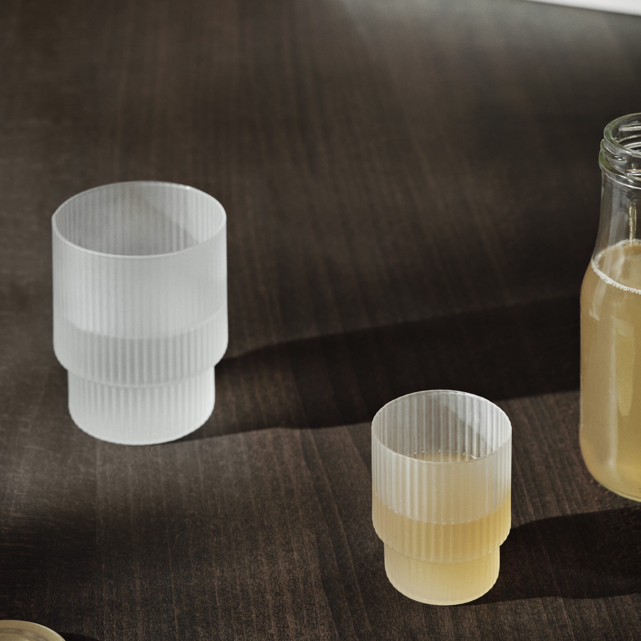 4 stk | Glass Ripple Small Frosted - Hovedbilde