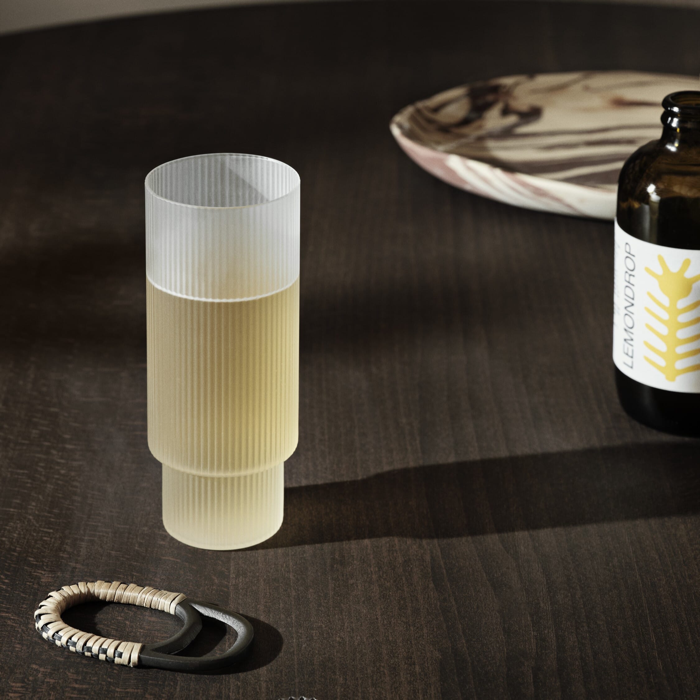 4 stk | Long Drink Glass Ripple Frosted - Hovedbilde