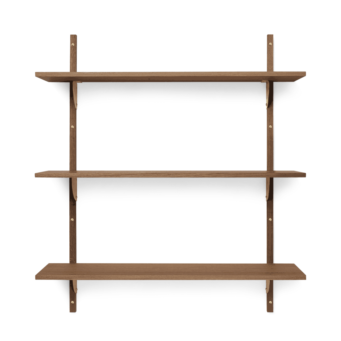 Hylle Sector Triple/Wide Smoked Oak/Brass L:87 - Hovedbilde