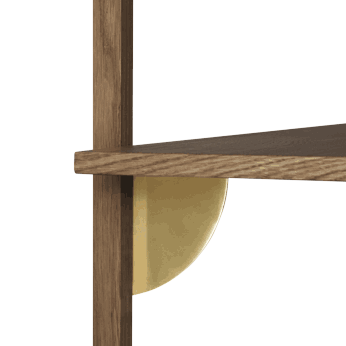 Hylle Sector Triple/Wide Smoked Oak/Brass L:87 - Bilde 3