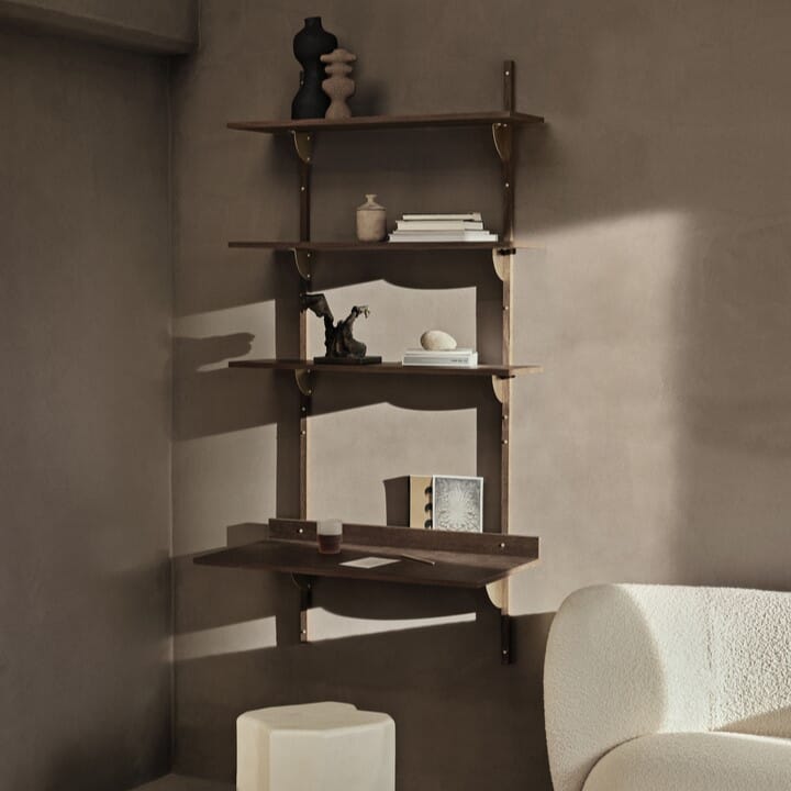 Hylle Sector Triple/Wide Smoked Oak/Brass L:87 - Bilde 4