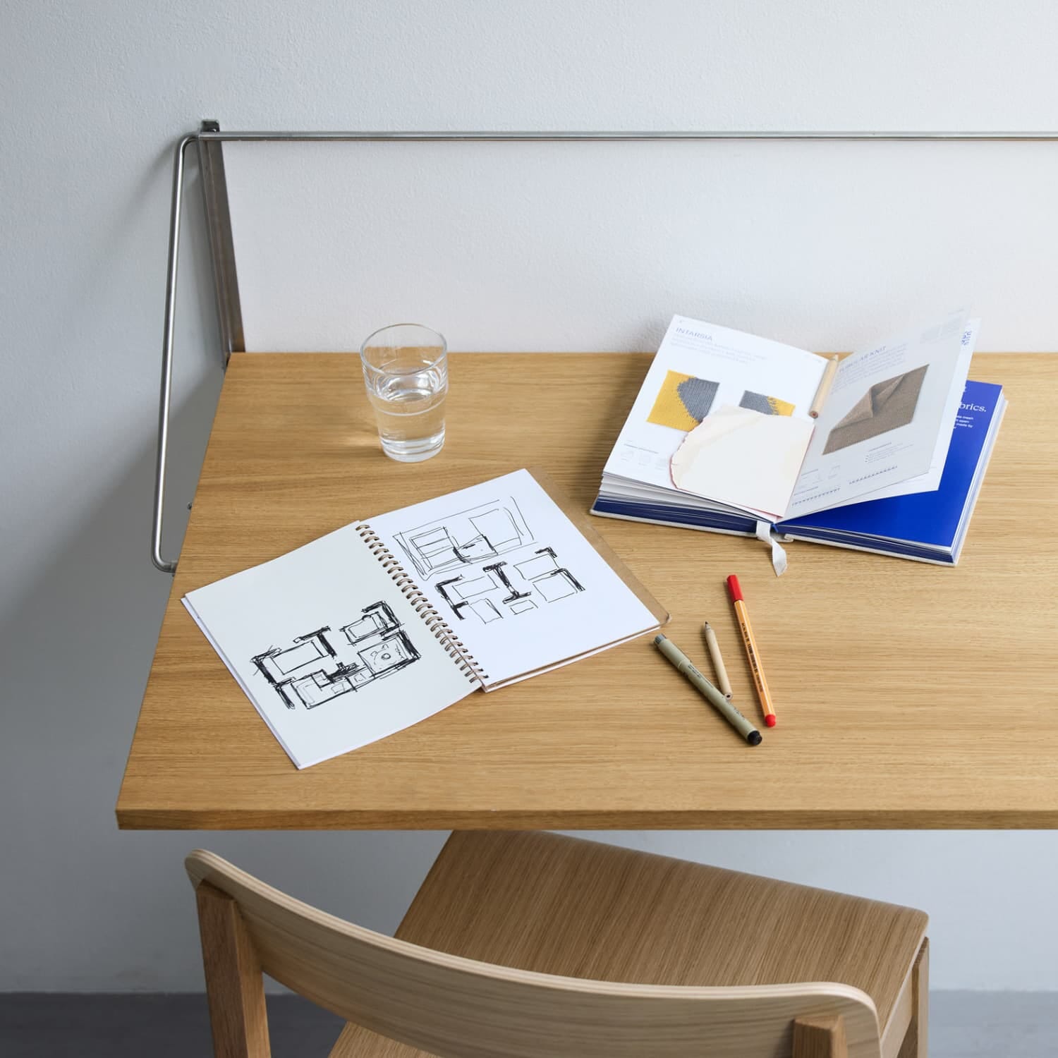 Foldbart Skrivebord Eik