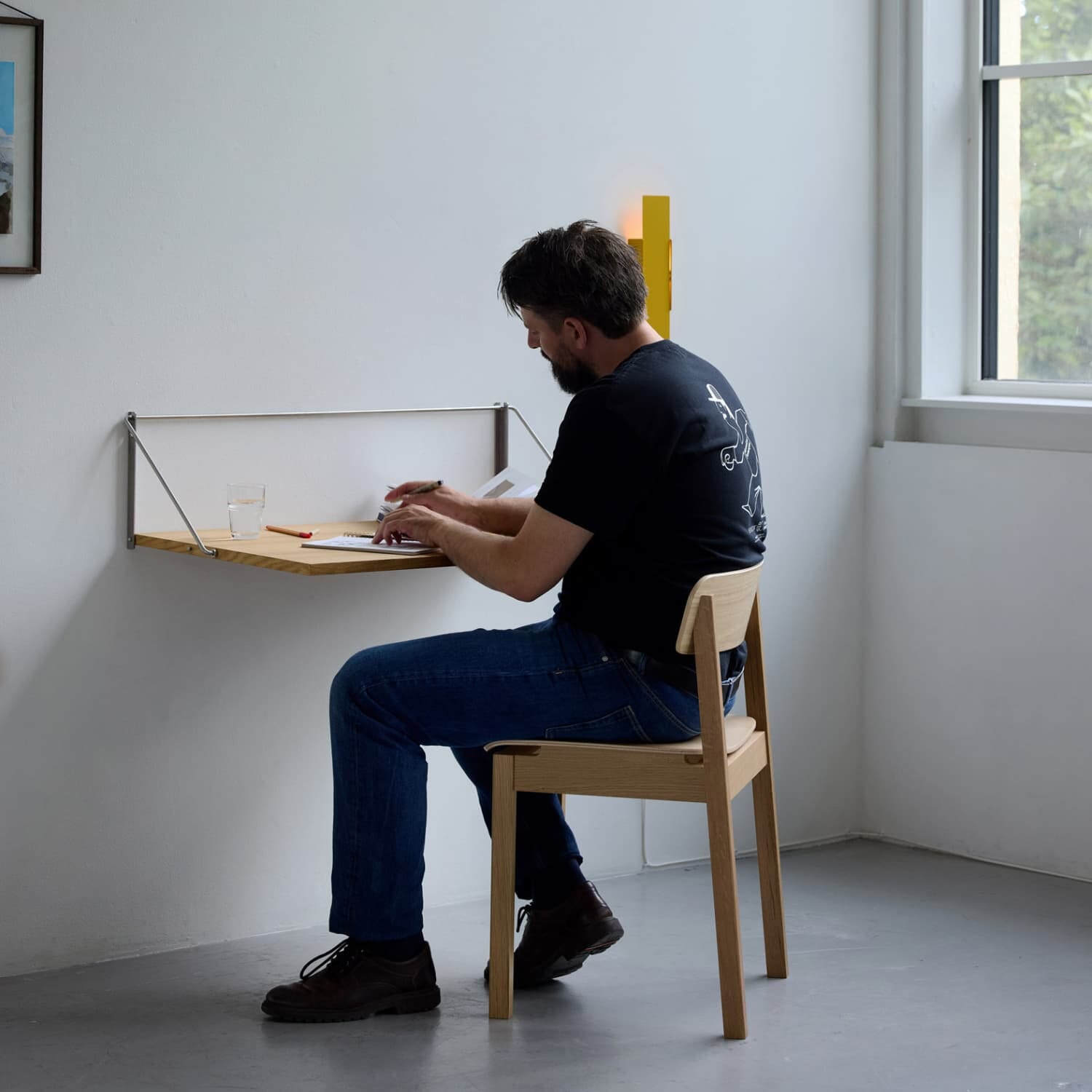 Foldbart Skrivebord Eik