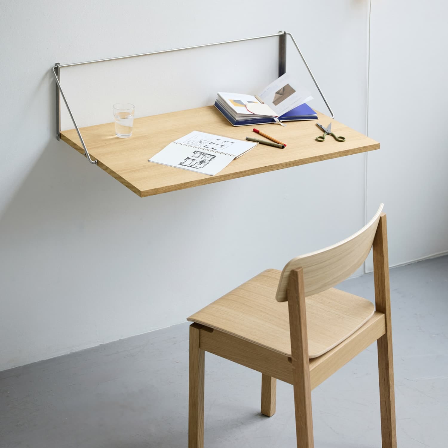 Foldbart skrivebord eik inspirasjon