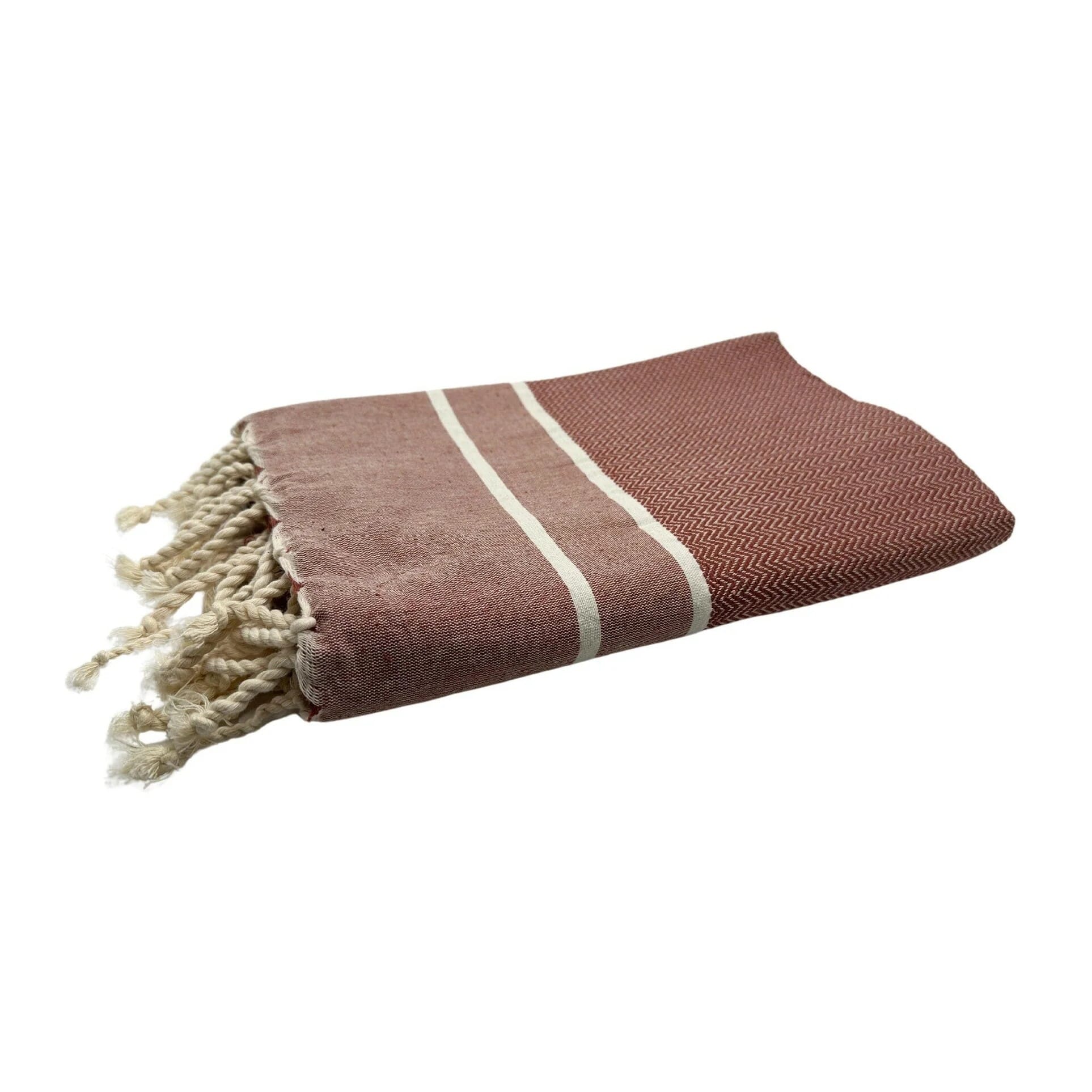 Fouta Håndkle Herringbone Terracotta 100x200 - Hovedbilde